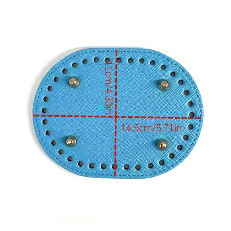 New 14.5*11cm DIY Hand-Woven Bag Hardware Accessories PU Oval Bag Bottom Women's Bag Accessories For Handbags