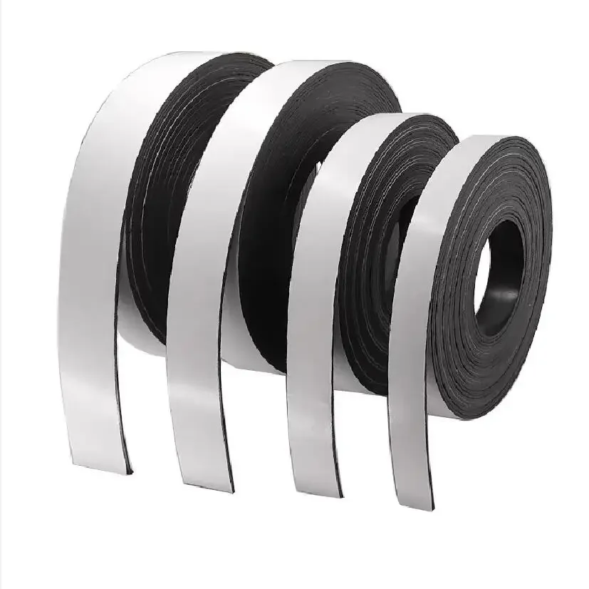 Tira magnética de goma autoadhesiva, cinta Flexible de 10mm/15mm/20mm/50mm de grosor 1-2, de 1 a 5 metros, lote de 10x1 15x1 20x1 30x1mm mm