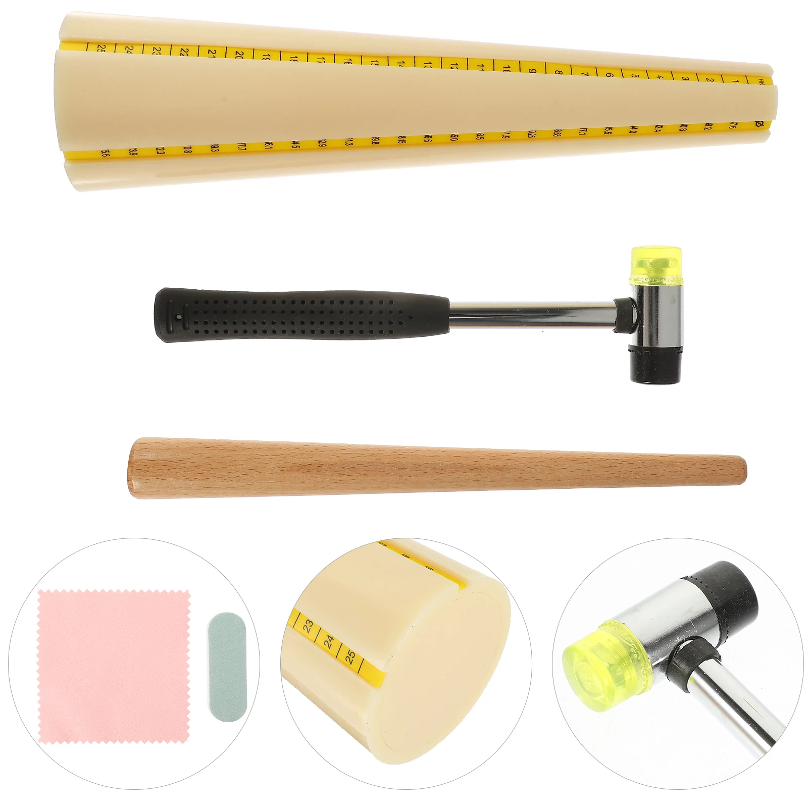 

Bracelet Ring Repair Rod Round M Stick Jewelry Hammer Kit Lightweight Portable DIY Tools Resizing Accessories