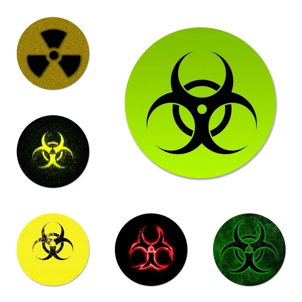 Radiation Warning Symbol Icons Car Sticker Decal Decor for Auto Motocross Vinyl Waterproof Decal Self-adhesive