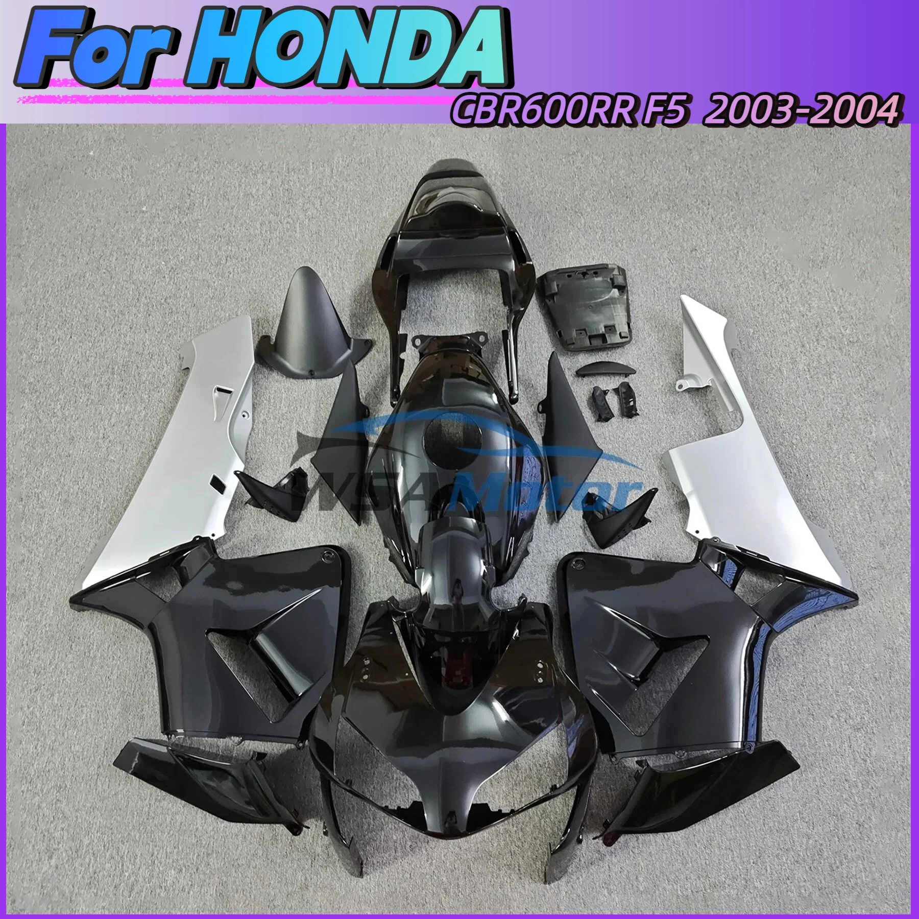 High Quality Motorcycle Fairings Kit Fit For HONDA CBR600RR CBR 600RR F5 2003 2004 Bodywork Set Black White