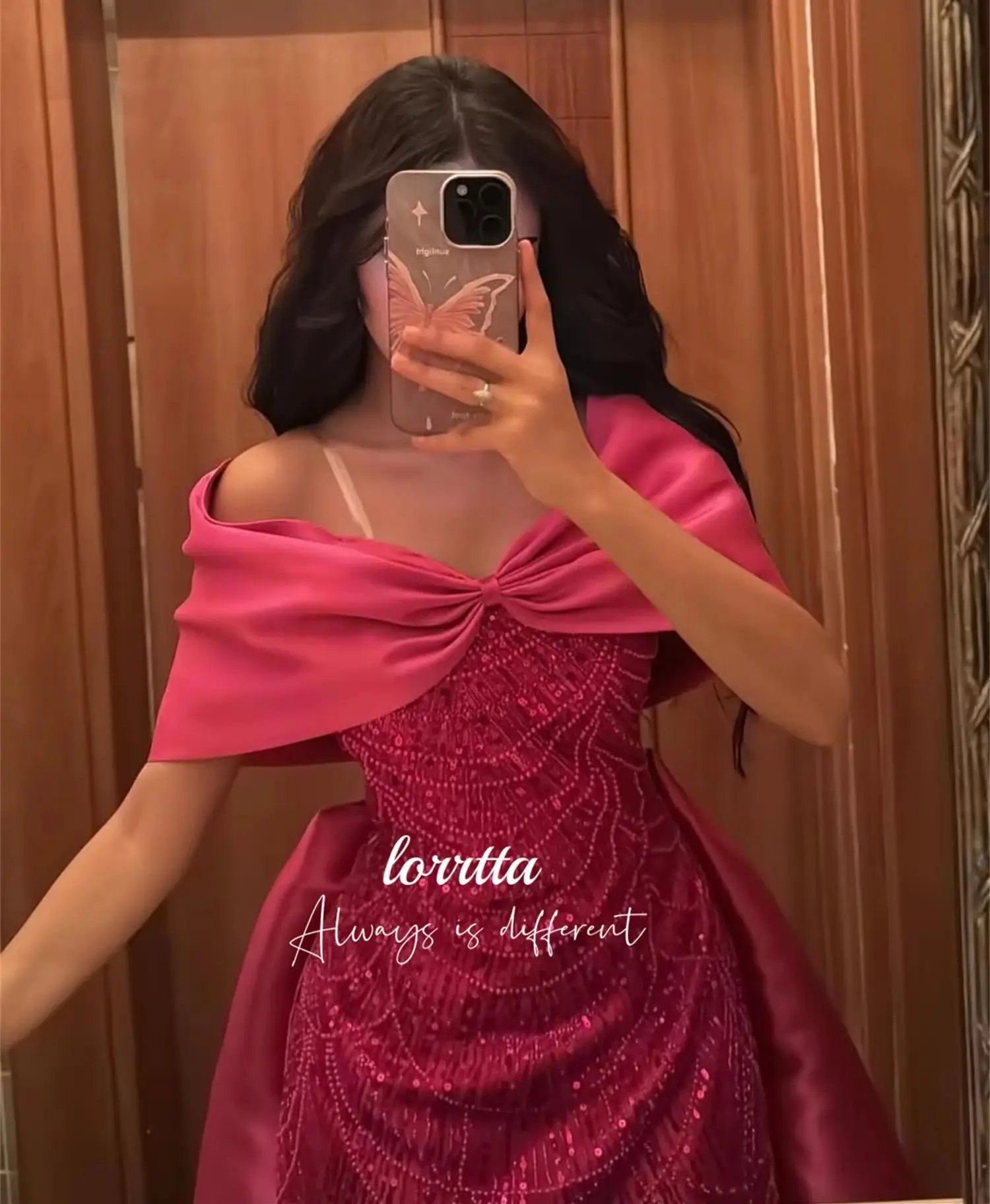 Lorrta Maßgeschneidertes Abendkleid für Damen, Kleider für besondere Anlässe, Ballkleider aus Perlenstoff, 2025, Damen-Luxus-Partykleid, Robe