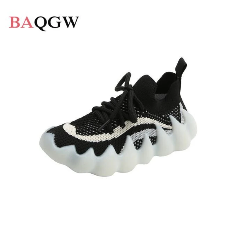 Spring Kids Soft Sneakers Girls Casual Mesh Breathable Lightweight Boys Color Block Children Non-slip Sports Shoes Streetwear