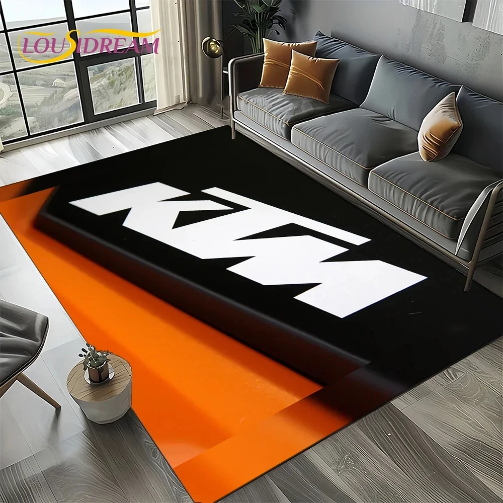 3D Racing Car K-KT-M Modern Motorcycle Carpet Rug Art for Room Decor Home Bedroom Sofa Gift Kids Area Rug Non-slip Floor Mat