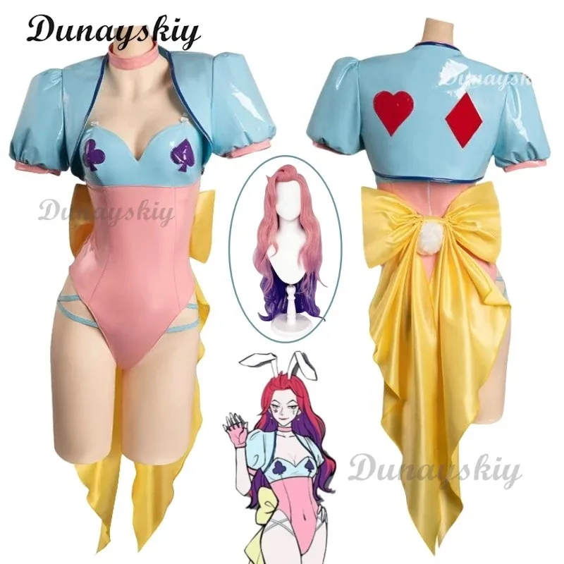 DY2025Hisoka تأثيري مثير الأرنب فتاة ملابس النساء زي أنيمي هنتر لعب الأدوار بذلة جوارب هالوين كرنفال حفلة Cl