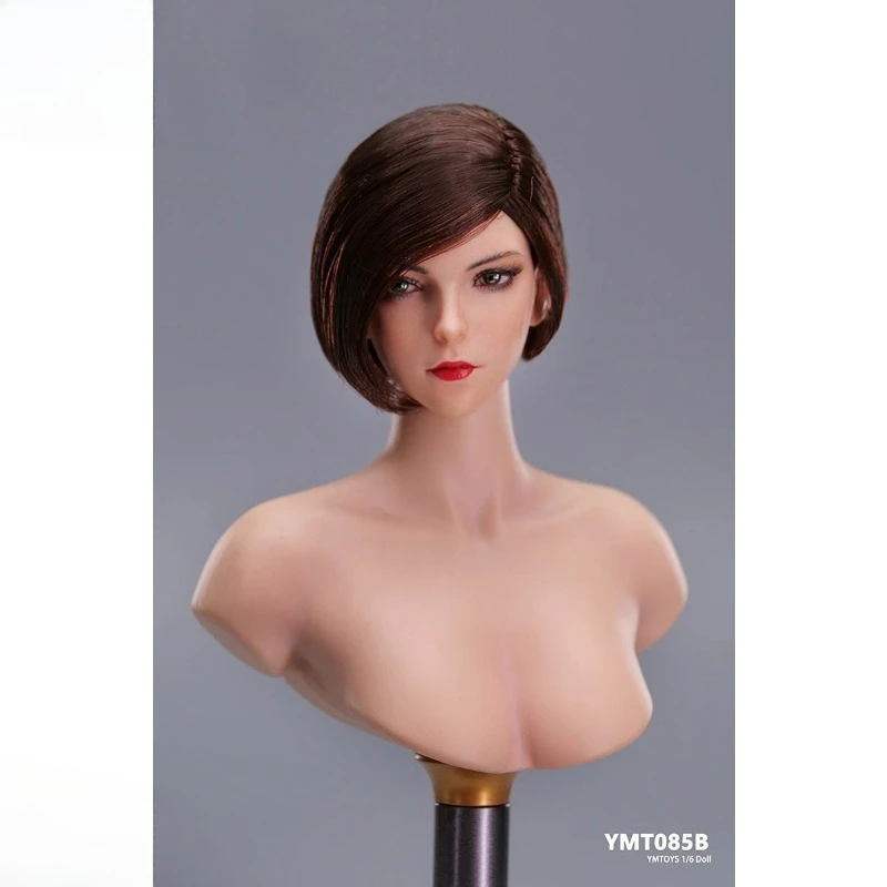 [2025 4Q] YMT085 1/6 échelle tête sculpture pie modèle femme Europe amérique transplantation de cheveux pour 12 "Ph corps poupée