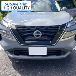 2 PCS Headlamp Headlight Light Trim for Nissan X-Trail 7/2022 Car Styling Stainless Steel External Accessories