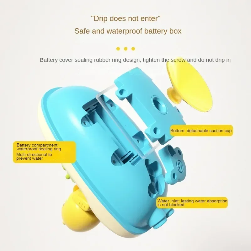 Cute Duck Electric Water Spray Bathroom Bathing Kid Bath Toys Kids Bath And Shower Bathtubs Interactive Boy girl Gifts