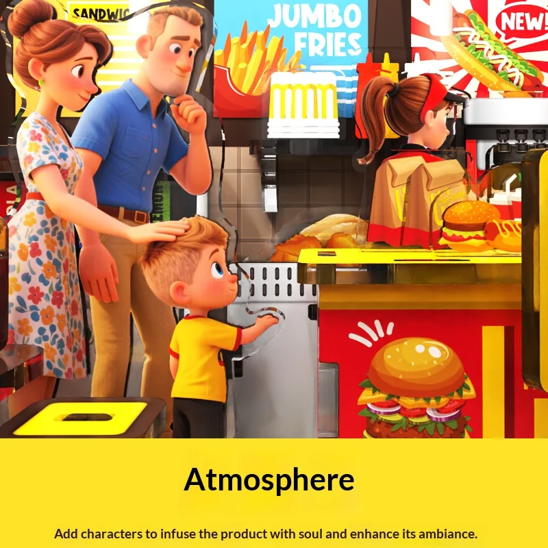 Acrylic miniature scene model kits, home decorations, assembly models, unique and creative birthday and Christmas toys gifts