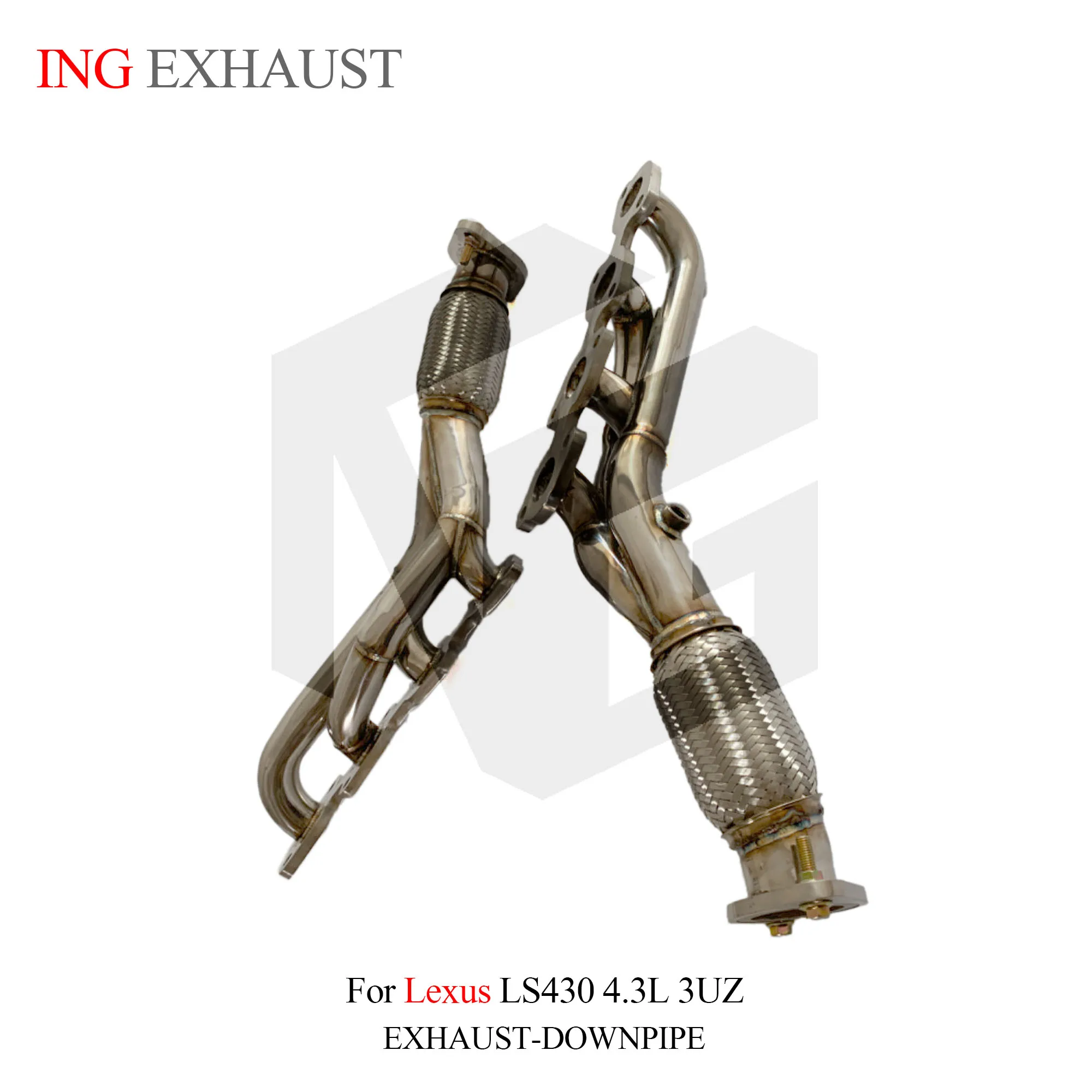 ING Catless Downpipe Manifold Stainless Steel Header for Lexus LS430 4.3L 3UZ Toyota Engine Race Tube Hot Sale Exhaust System