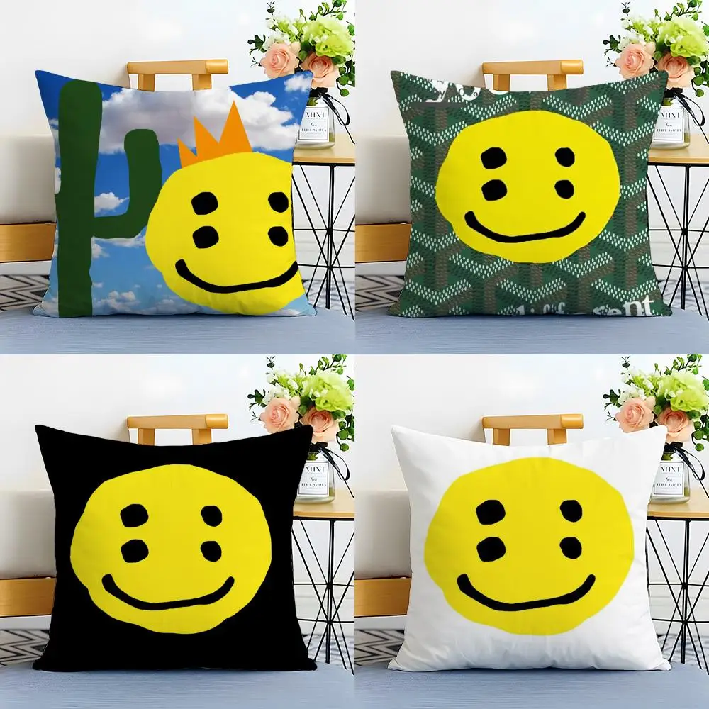 Luxury Smile C-Cpfm Cushion Cover Linen Pillowcase Soft  for Sofa Bed Home Room Decor