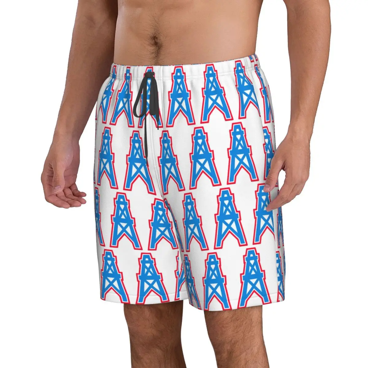 Houston Oilers T-Shirt1980 Houston Oilers Trunks Beach Board Shorts Casual Quick Dry Swim Summer Men Pants view 3