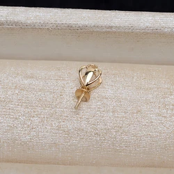 Exquisite Real AU750 18K Gold Pendant Mountings Findings Jewelry Settings Accessories Base Parts for Pearls Beads Stones