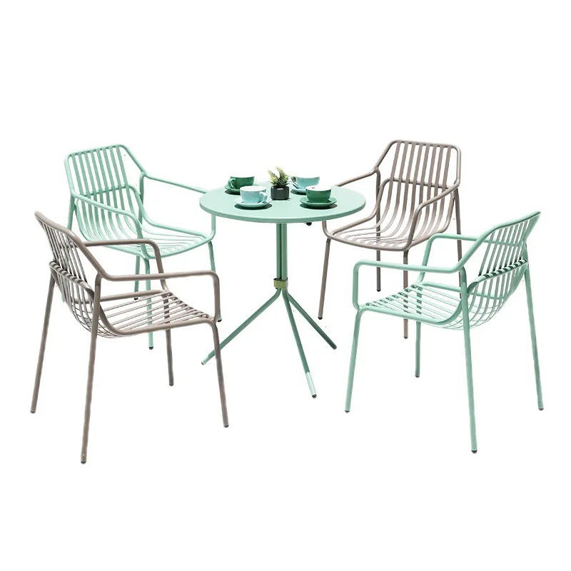 مجموعة طاولة وكرسي خارجي لمقهى المشاهير على الإنترنت ومتجر شاي الحليب #1