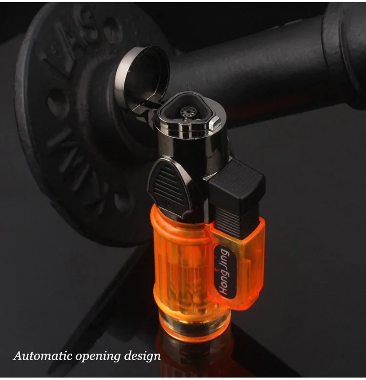 Triple Aansteker Krachtige Jet Bmuan Pijp Aansteker Draagbare Spuitpistool Gas 1300 C Winddicht أدوات خارجية للرجال هدايا #6