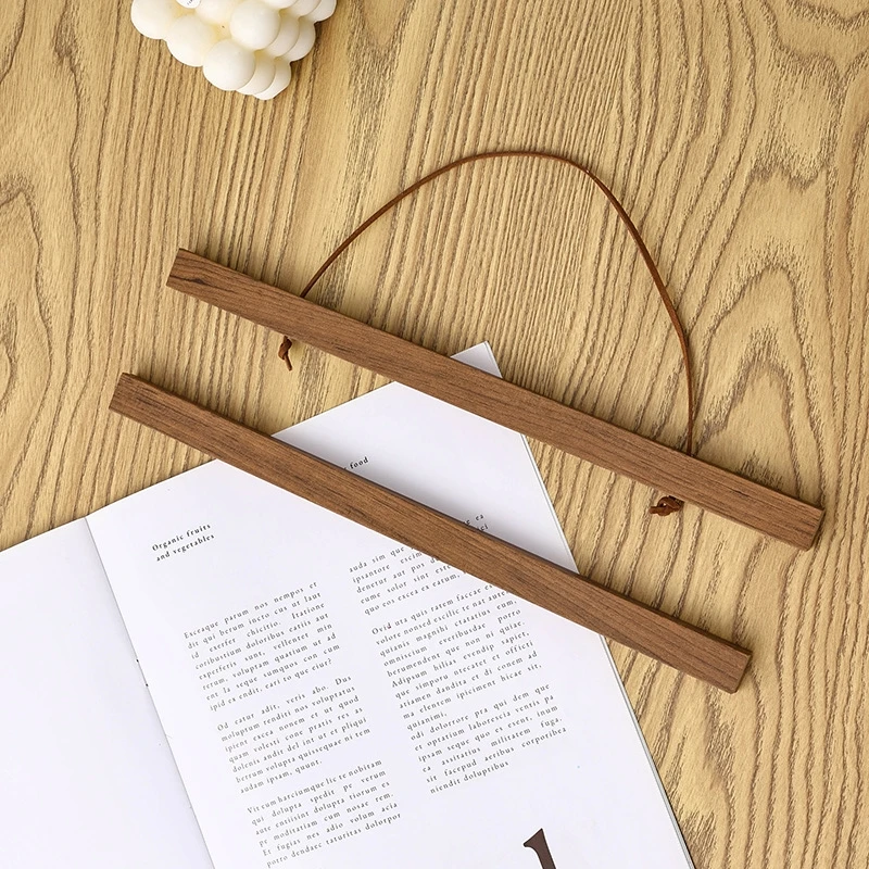 1pc 21 31 41 51cm Teak Pine Wood Magnetic Painting Frame Black White 20pcs Hooks for Photo Frame Painting Canvas Poster Frame