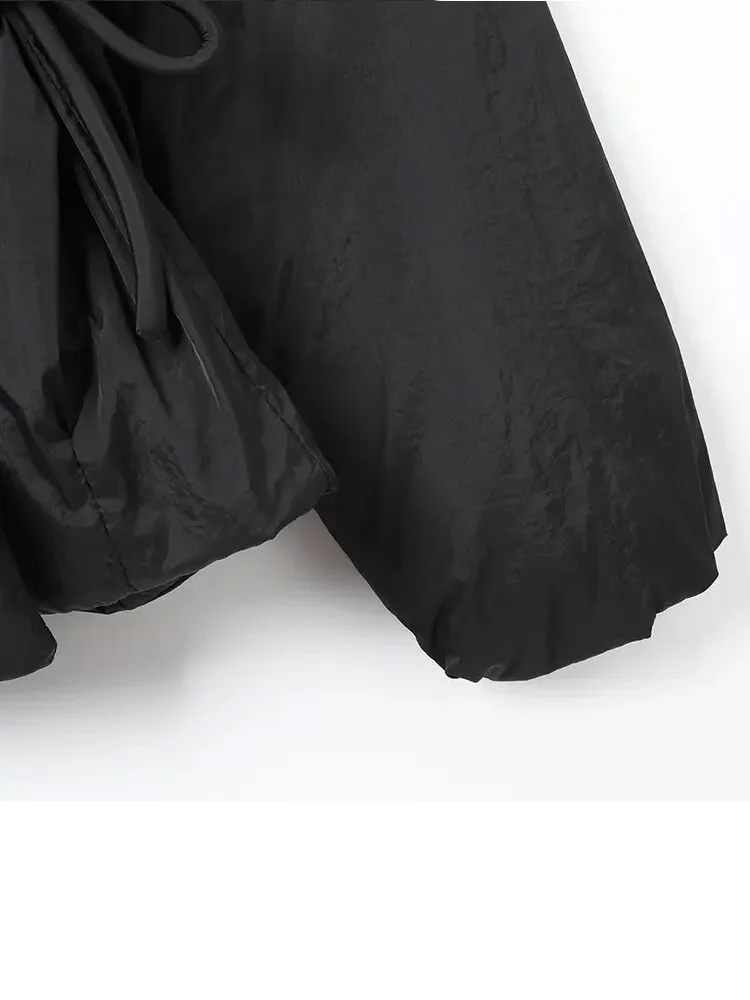 

HH Новая женская зимняя универсальная однотонная хлопковая куртка с длинными рукавами и шнуровкой в стиле кимоно, женское модное повседневное пальто