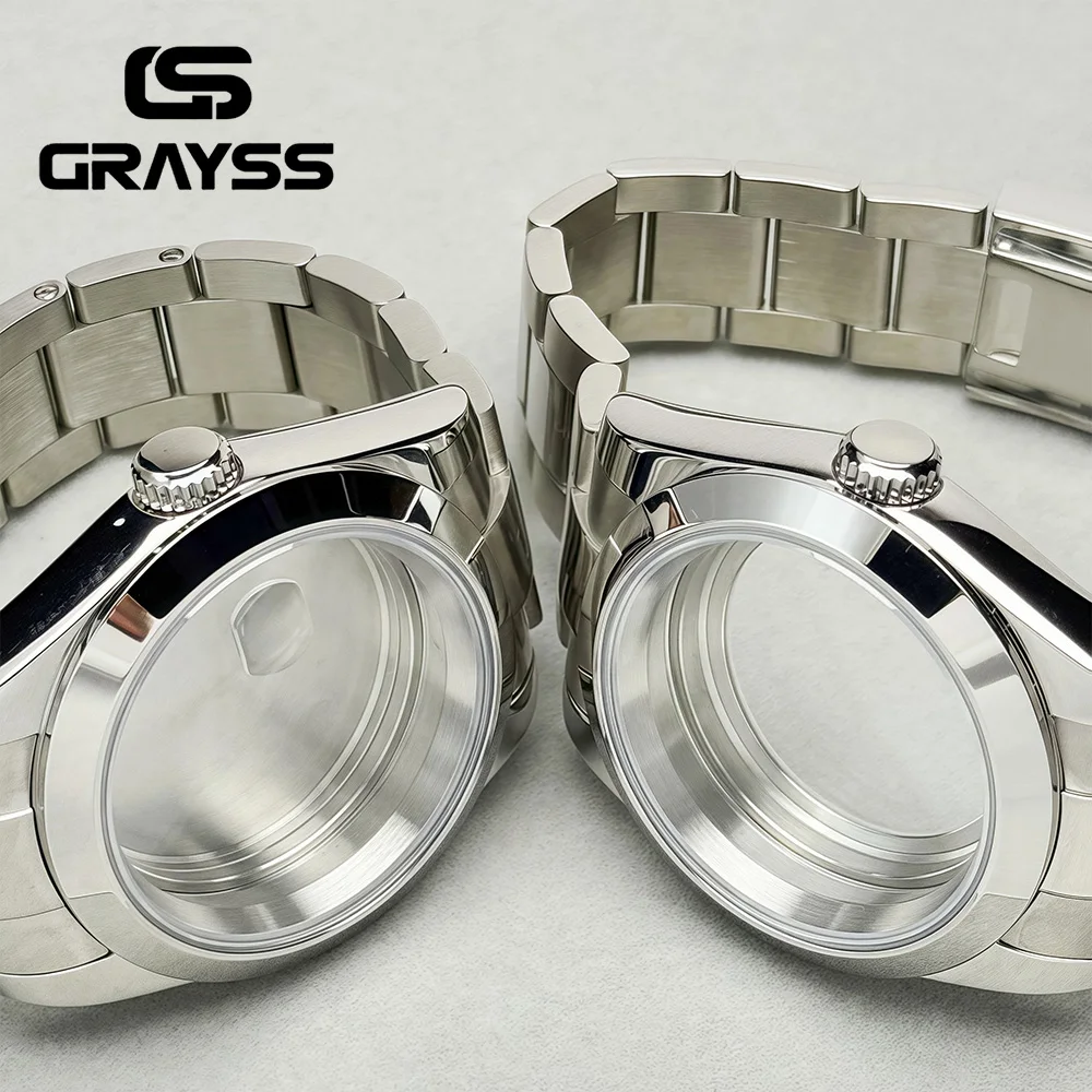 For DATEJUST 36MM/39MM Watch Case Fit NH34 NH35 NH36 Movement Sapphire Flat Edge 200m Waterproof Presidential Bracelet Strap image 4