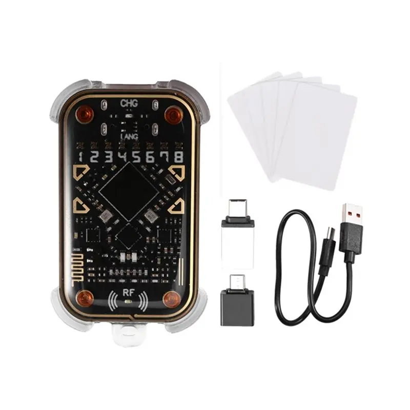 

N15R-Chameleon V3.0 Duplicator Reader+ 5X White Card RFID Smart Chip Emulator ID IC 125Khz 13.56Mhz Card Tag Copyer Copier W