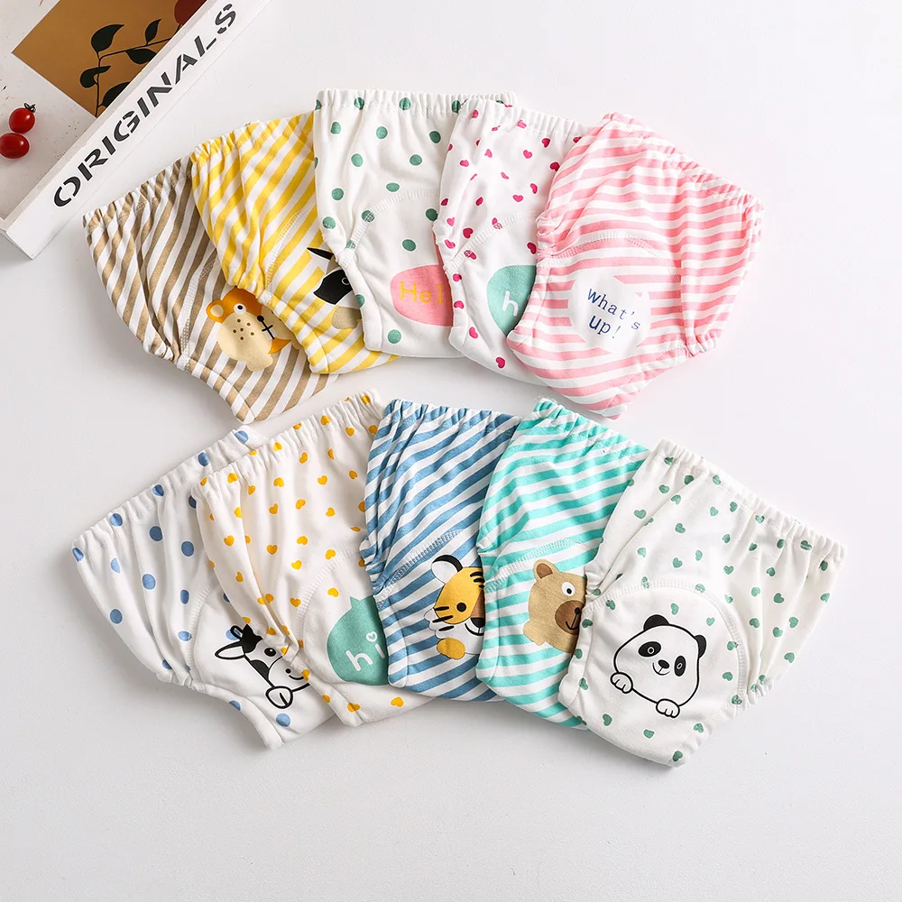 Cotton Baby Training Pants for Kids Diaper Waterproof Underwear Infant Panties Washable Boys Girl Cloth Diapers Reusable Nappies