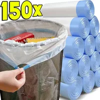 75/150pcs Portable garbage bag Thickened Garbage Bag Portable Household Disposable Trash Bags Kitchen accessories