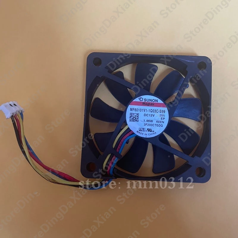 

D+ 1PCS For SUNON MF60101V1-1Q03C-S99 12V 1.46W 6CM 4-Wire PWM Cooling Fan 6010 60×60×10mm