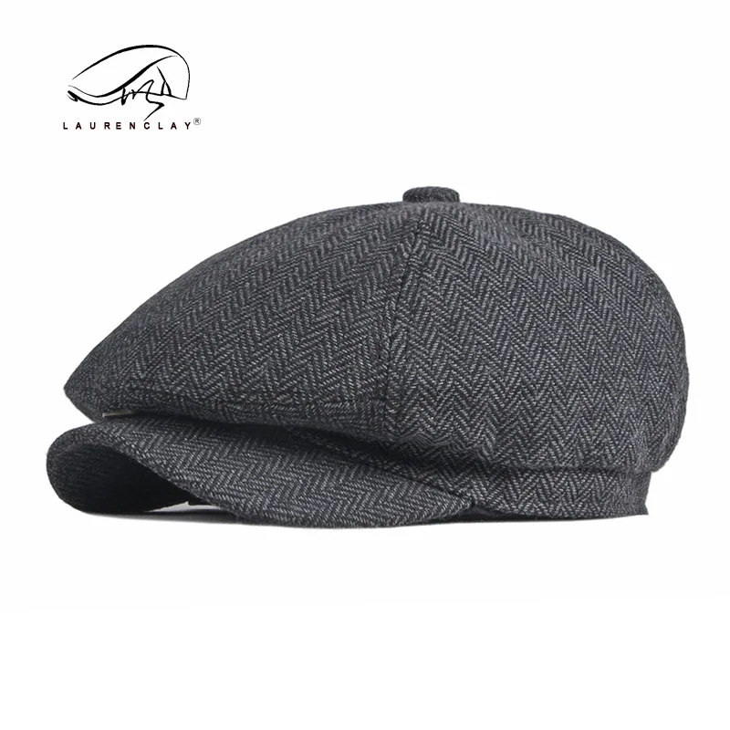 

Мужская шляпа среднего и пожилого возраста, весенне-осенняя фуражка, полосатый берет, восьмиугольная шляпа в британском стиле ретро, мужская кепка газетчика