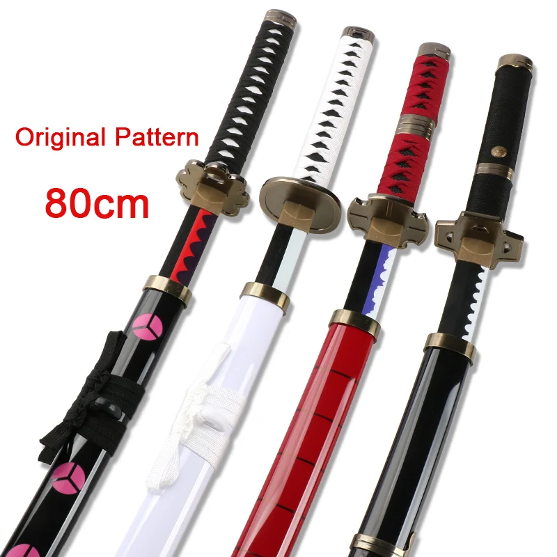 31.5 "Handmade Japanischen Roronoa Zoro Katana Anime Cosplay Schwert Bambus Holz Samurai Schwert Kitetsu wado ichimonji