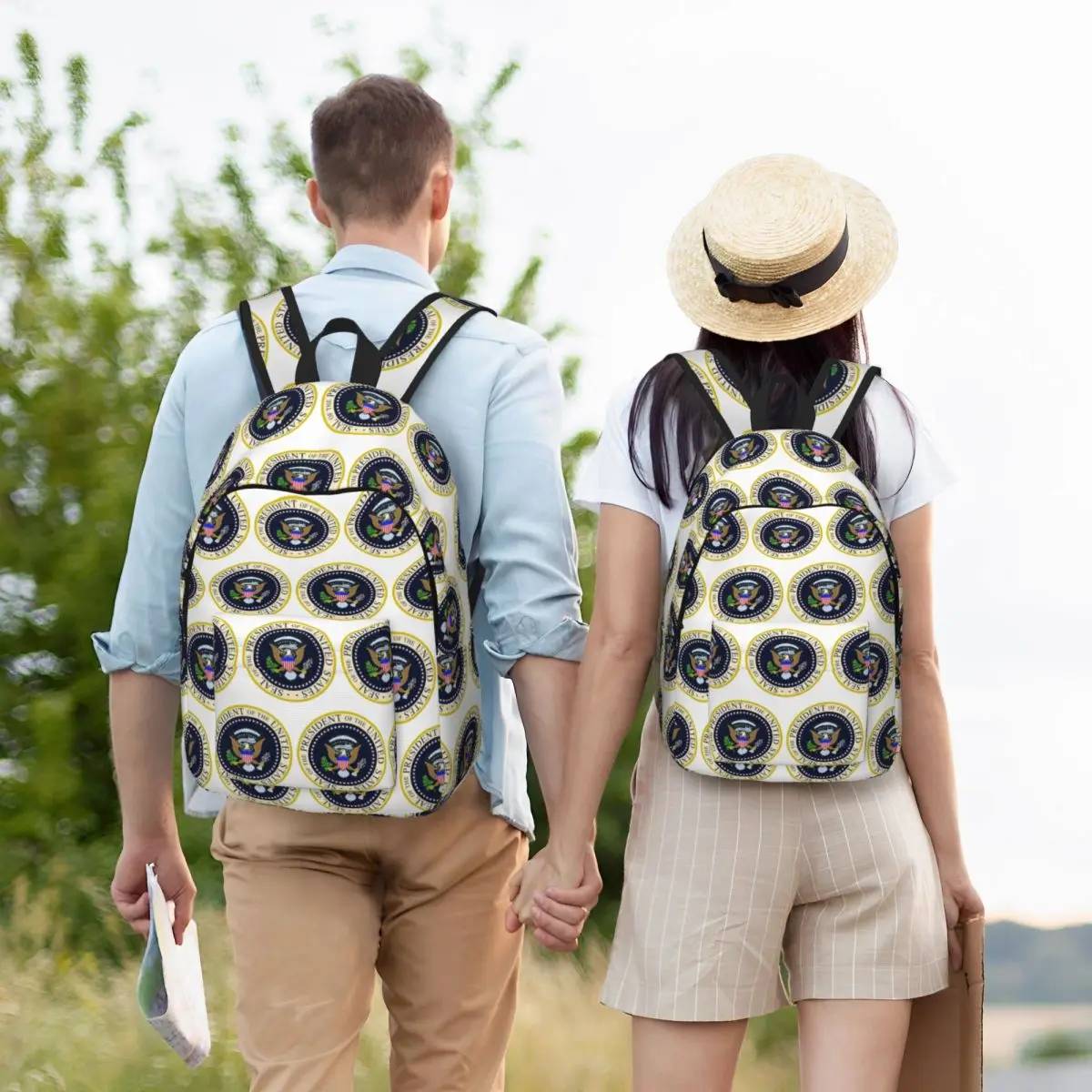 

Seal Of The President Of The United States Student Backpack School Bag Hiking Travel Daypack for Men Women Bookbag Shoulder Bags