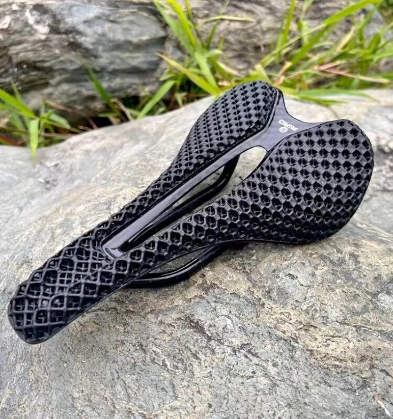 Carbon Fiber 3D Printed Hollow Breathable Seat Cushion for Road Mountain Bike Competition Saddle Durable Professional Parts