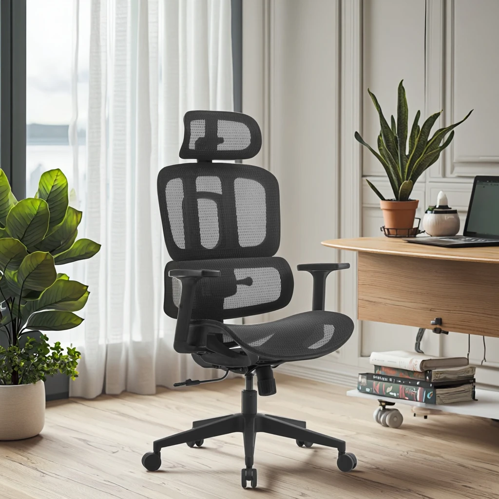 Comfortable Mesh Office Chair Ergonomic Chair Executive Household Lift Chair Adjustable Headrest Modern Design Features