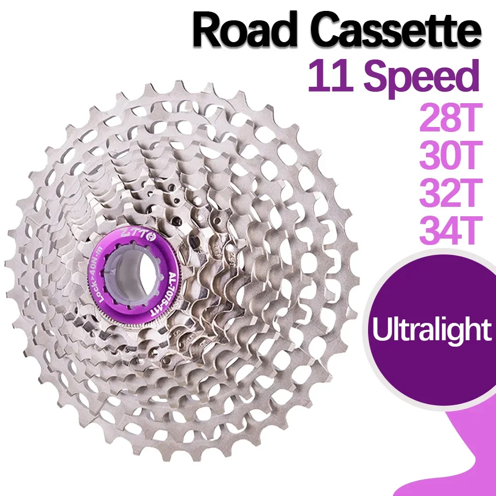 11 Speed Cassette Ultralight Road Bike HG System 28T 32T 34T 36T Bicycle Flywheel Sprocket 11V K7 CNC Gravel Bike