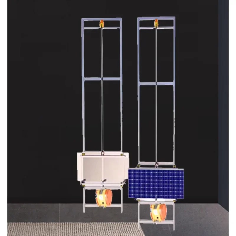 تركيب معدات الرفع الذاتي تثبيت مصعد الرفع لتسقيف لوحة الضوئية الجديدة مصعد زجاجي كهربائي سريع