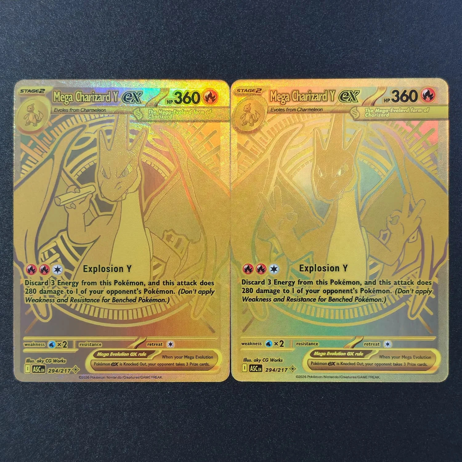 Selbstgemachte englisch-japanische Lookback-Mew-Mega-Charizard-Y-OK-Geste, rauchender Fan-Art, hochwertige Spielkarten-Sammlung, Spielzeug