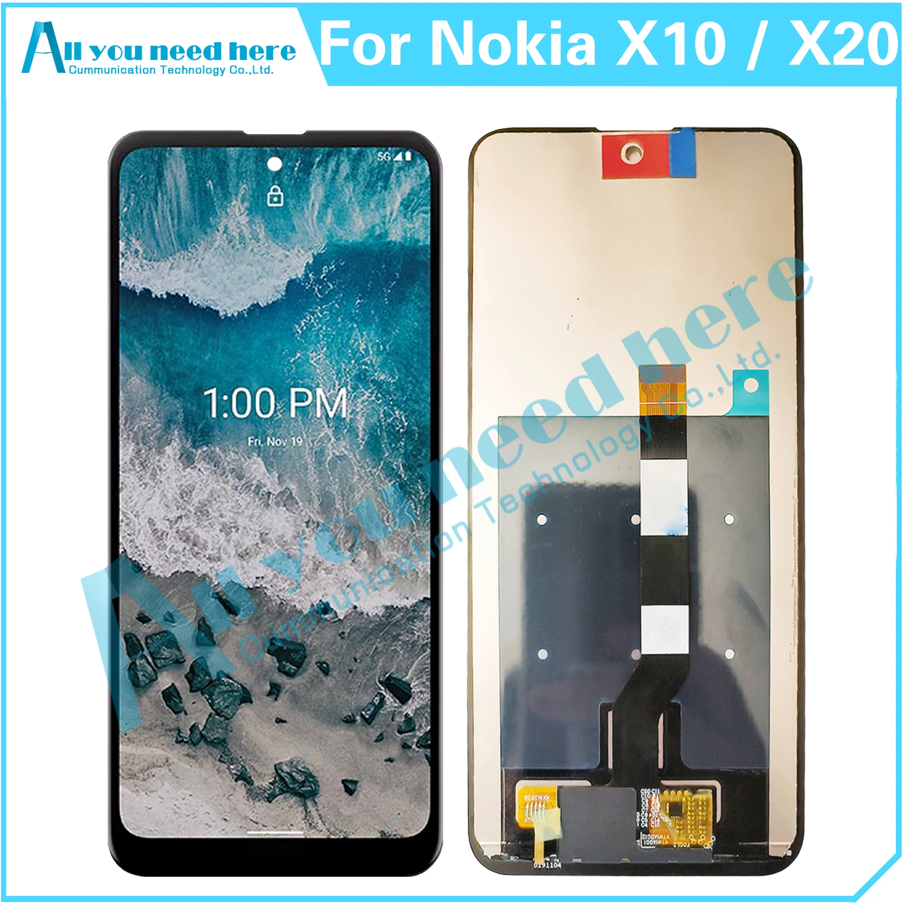 

For Nokia X10 X20 TA-1350 TA-1332 TA-1341 TA-1344 LCD Display Touch Screen Digitizer Assembly Repair Parts Replacement