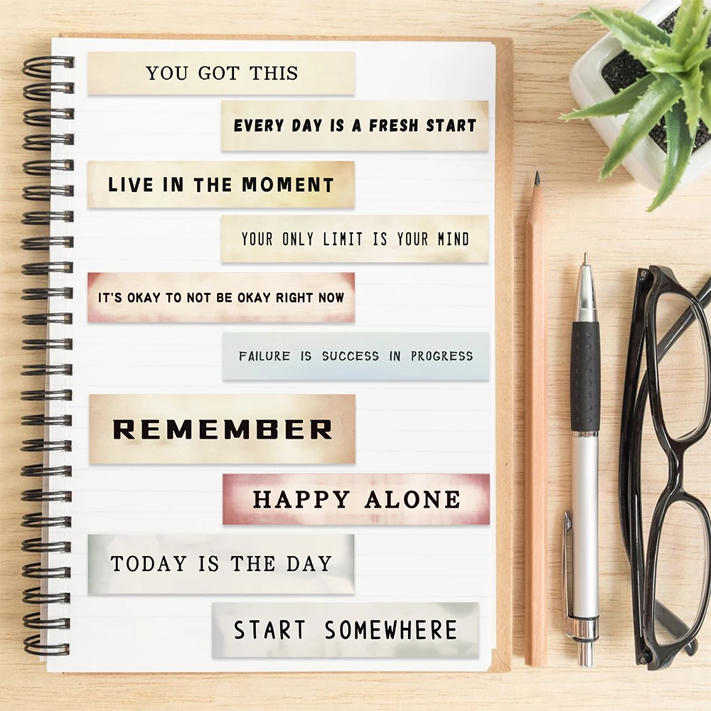 50pcs Vintage Label Vocabulary Stickers For Waterproof Stickers For Water Bottles, Skateboard, Guitar Helmet Laptop KID Gift