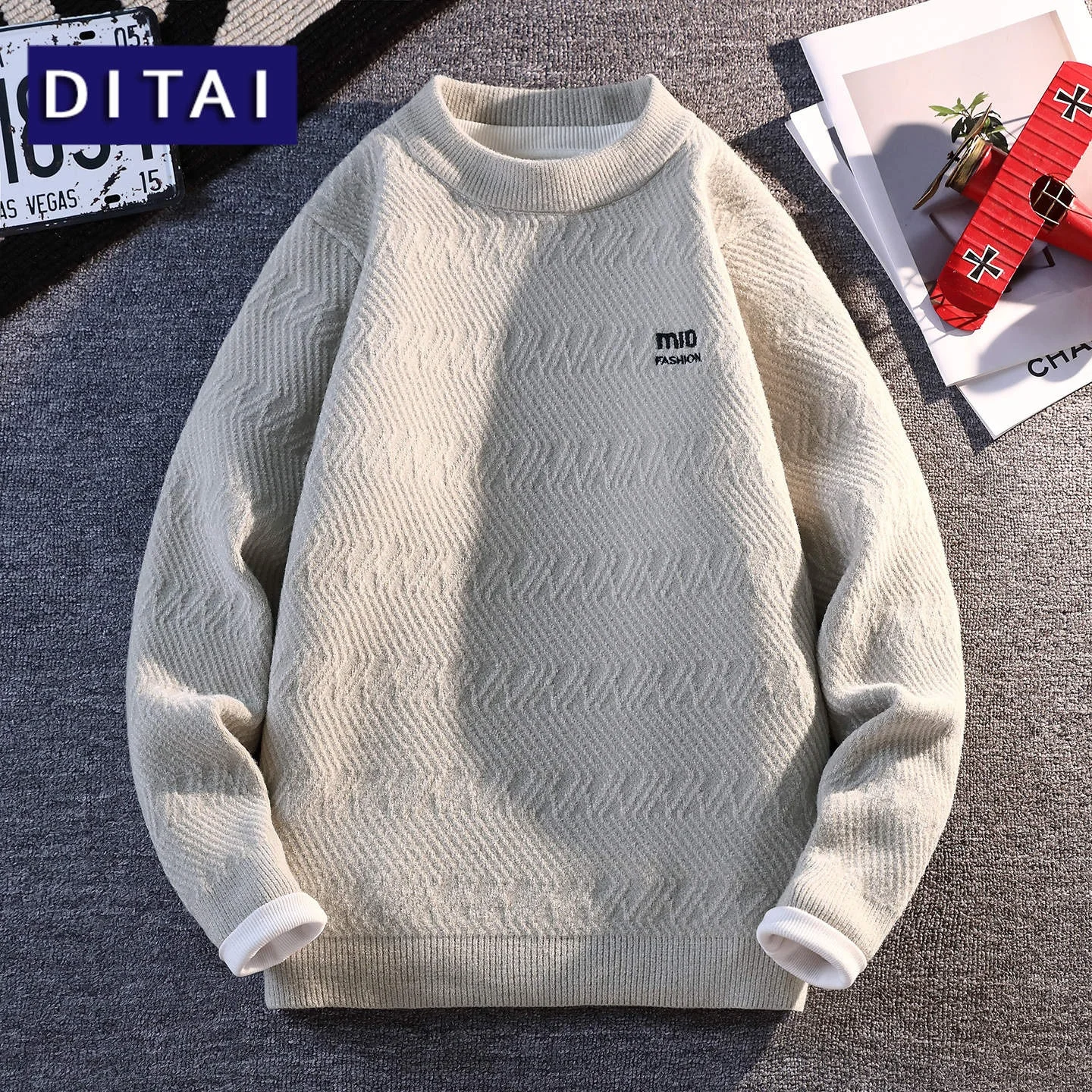 

Вязаный свитер Thiened для подростков, повседневный, для старшеклассников, осенне-зимний, новинка, смесь полиэстера