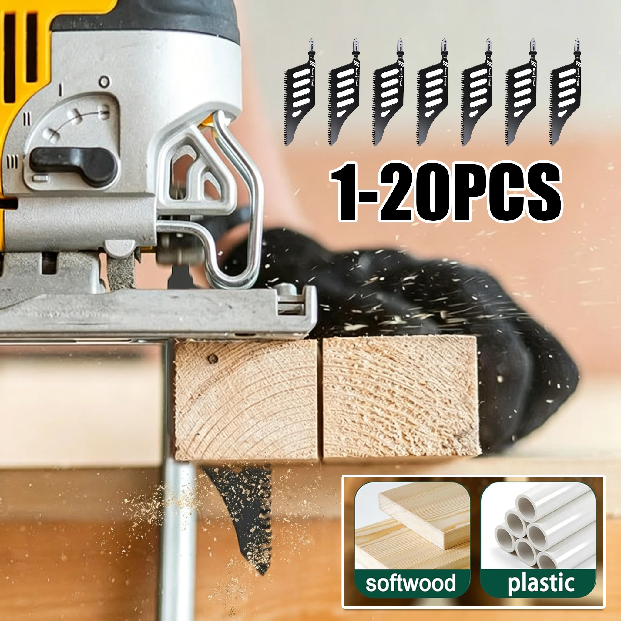 

Woodworking Jigsaw Blades For Curved Cutting Sharp Teeth Saw Blade Power Tool Accessories Precise Wood Cut
