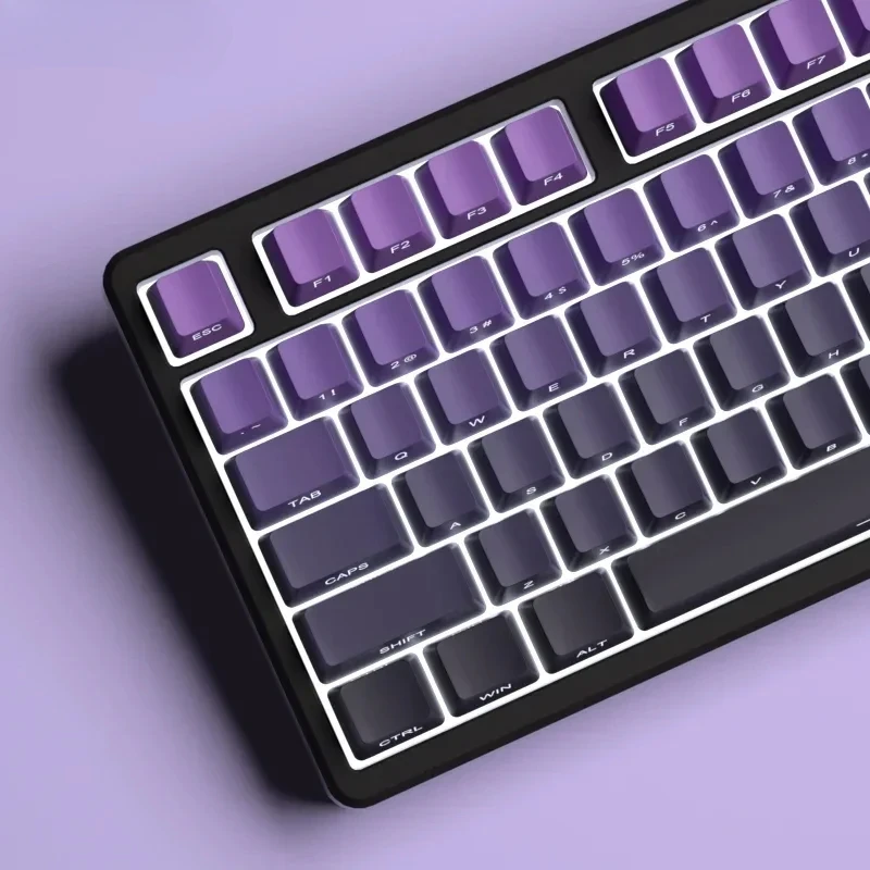 Keycaps Side Print Backlit Through Letter PBT Material Cherry Profile ISO Layout Big Set Key Caps For MX Switch Wooting