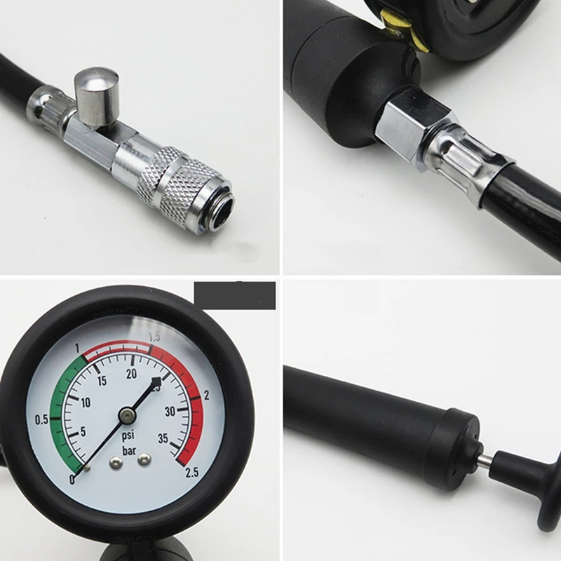 Detector de fugas de tanque de agua, Dial a prueba de golpes, medidor de presión de coche, probador de sistema de refrigeración, bomba de presión de radiador