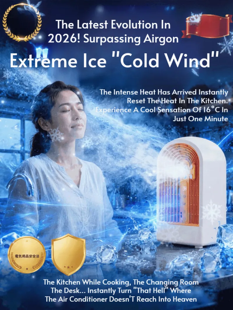 [Feels like 16℃] Desktop cooling fan with ice mist effect