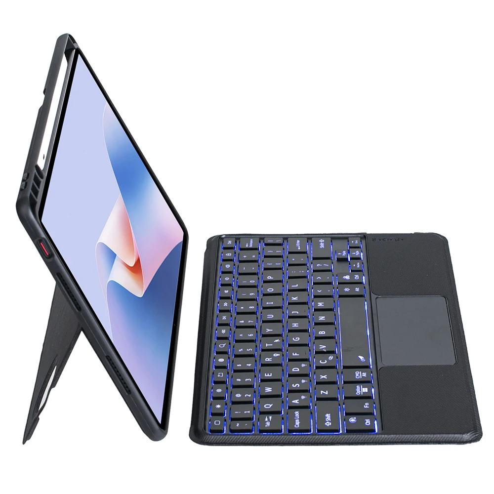 

TH20-AS For Huawei MatePad 11.5 S Leather Stand Cover + Backlit Touchpad Bluetooth-compatible Keyboard