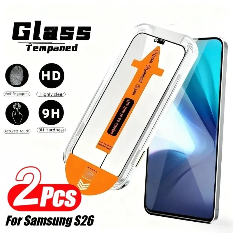3Pcs Ultra HD Screen Protector for Samsung Galaxy S26 S25 S24 Ultra S23 S22 S21 Plus S23 S24 S25 FE One Click Installation Glass