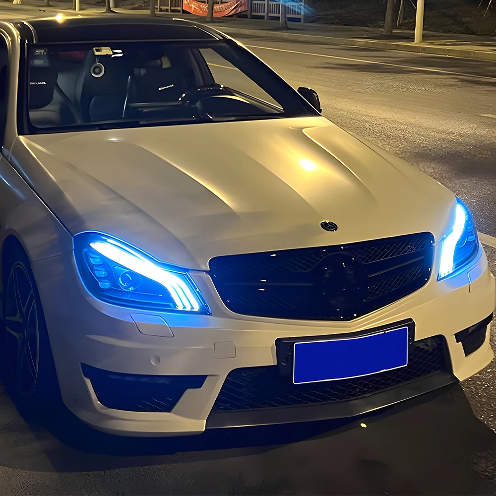 

Автоматические фары в сборе для Benz C200 C260 C300 2011-2013 W204 Обновление W222 Maybach Стайлинг светодиодный инструмент для линз проектора аксессуары