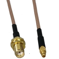 Cable SMA a MMCX hembra a MMCX macho, Cable coaxial MMCX a SMA, Cable de extensión de antena WiFi para antena de 7CM ~ 10 pies