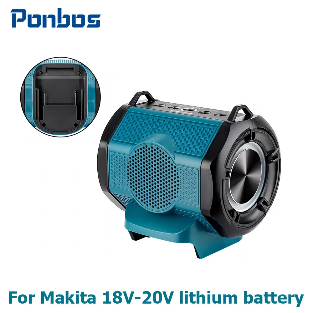 18V 20V Portable Outdoor Wireless Bluetooth Speaker 3D Surround Multi-Color Light for Makita/Dewalt/Milwaukee/Bosch