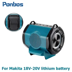 휴대용 야외 무선 블루투스 스피커, Makita, Dewalt, Milwaukee, Bosch용 3D 서라운드 멀티 컬러 조명, 18V, 20V