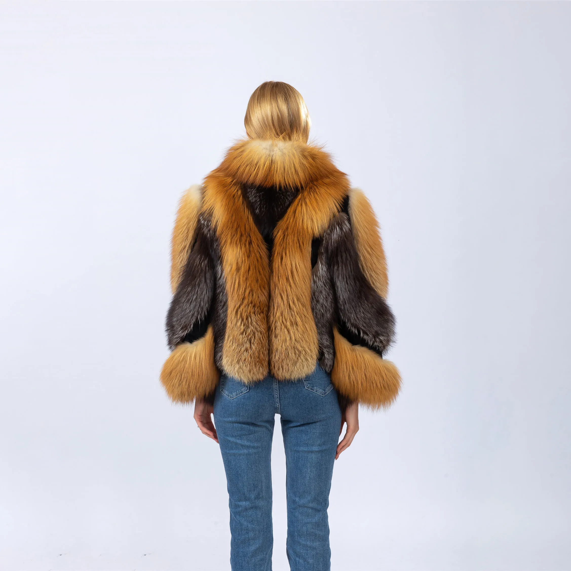 Genuine Red Fox Silver Fox Rex Rabbit Fur for Woman, Elegant Casual Fashion, New Style, Autumn and Winter, B230616