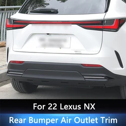 QHCP Rear Bumper Strip Lower Trim Stainless Steel Rear Bumper Air Vent Decor Sticker Garnish Fit For Lexus NX 260 350H 400H 2022