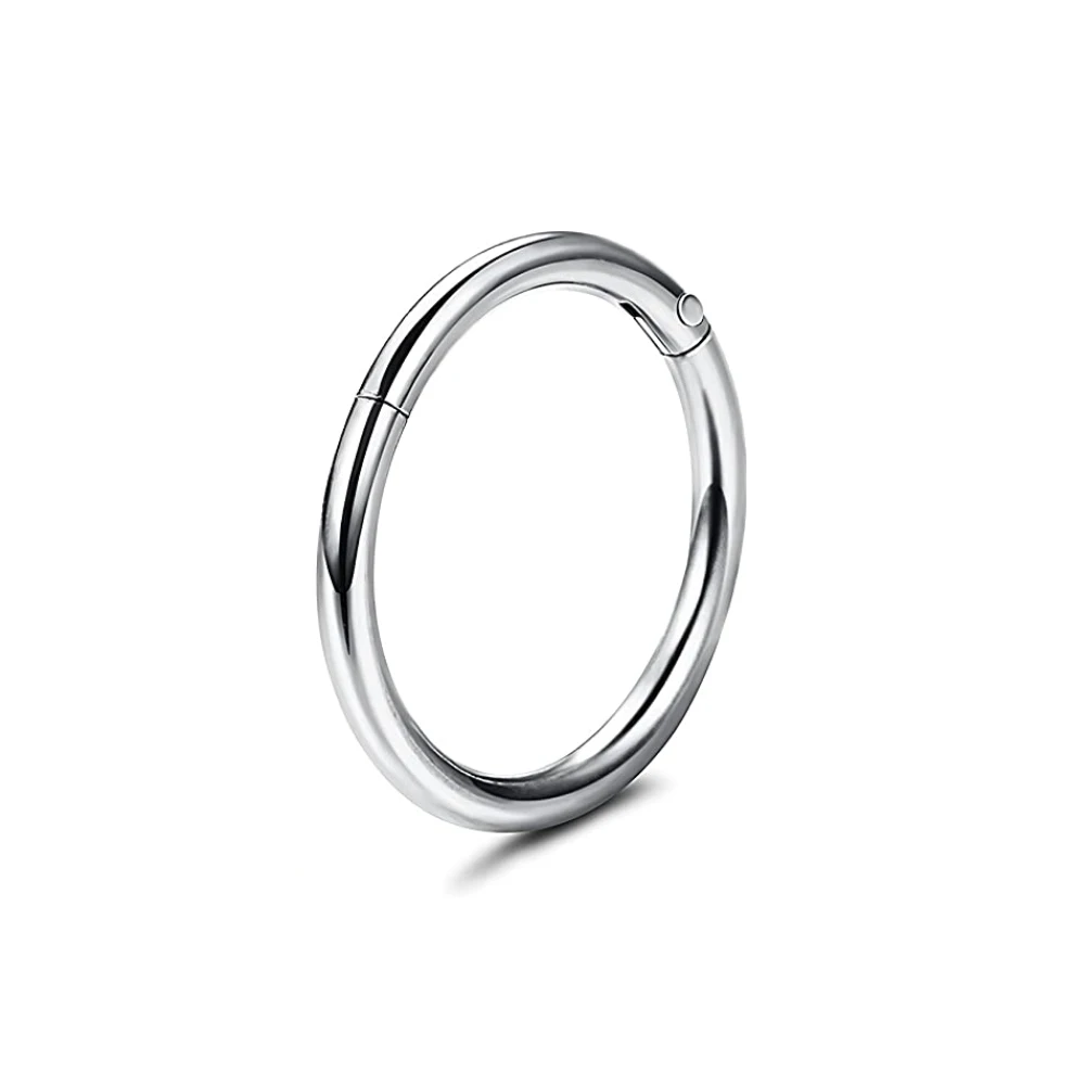 1 PC Colored 316L Stainless Steel Nose Ring 16G Clickr Septum Rings Tragus Cartilage Helix Lip Piercing Jewelry 6/8/10MM